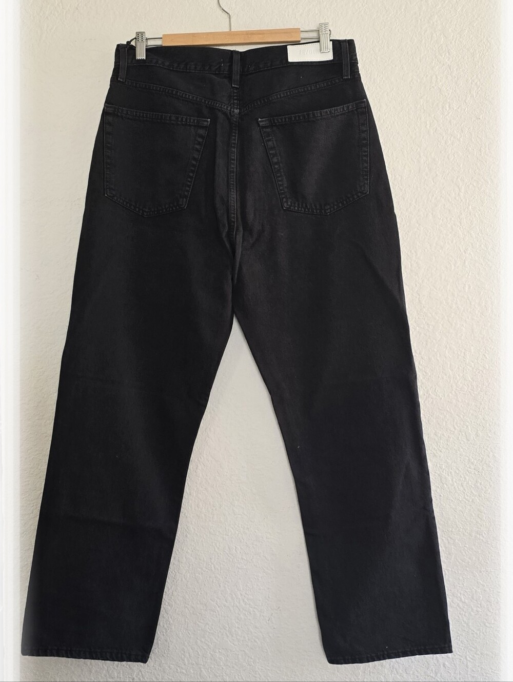 RE/DONE 90s Crop Low Slung Straight Leg Jeans in Black Size 30 NWT - Picture 2 of 6